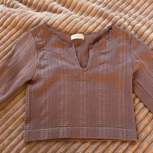 Purple altar’d state long sleeve crop top